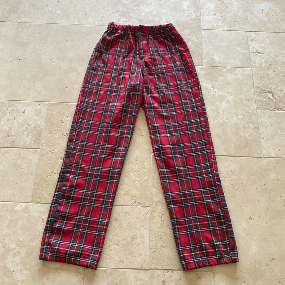 Brandy Mellville Red Tartan Pants